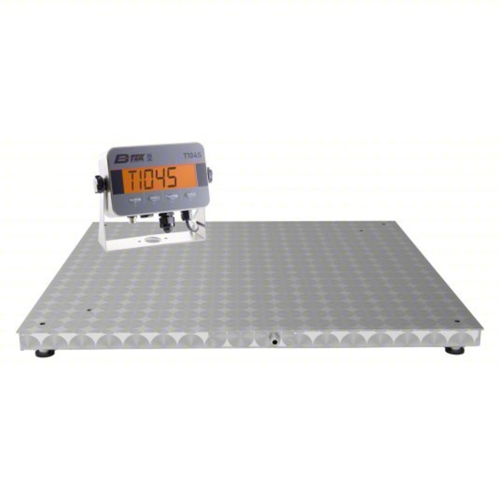 B-TEK Heavy Duty Industrial 5x5 5k Stainless Steel Floor Scale & Indicator w/Factory Calibration
